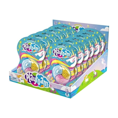 Educational Insights Playfoam Jumbo Pod Unicorn Mane, Set of 12 in Display