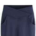 thumbnail image 6 of UAYOTSE Girls Cross Waist Flare Pants V Front High Rise Side Pockets Kids Back to School Stretch Trousers Fall,Sizes 11-12 Years, 6 of 6