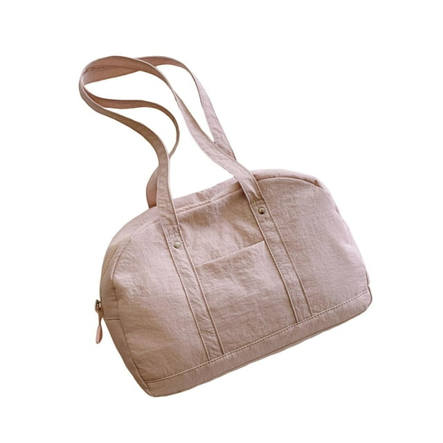 Bolso de hombro para mujer, bolso de mano con cierre de cremallera, bolso de mano moderno para vacaciones Rosa
