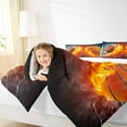 thumbnail image 4 of jejeloiu Rugby Sport Games Bedding Comforter Set,Basketball Lovers Twin Comforter Sets,Orange Black Bedding Set For Teens,Luxury Bedroom Decor,2-Piece, 4 of 8