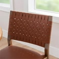 thumbnail image 6 of Riverbay Furniture Mid-Century Beech Wood and Leather Chair in Brown, 6 of 8