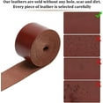 thumbnail image 6 of 2m x 37.5mm Flat Leather Cord Full Grain Genuine Leather Strap 1.2mm Thick Glossy Leather Strips Leather Threads Strings for DIY Crafts Belt Handles Making Braiding Ropes Saddle Brown, 6 of 9