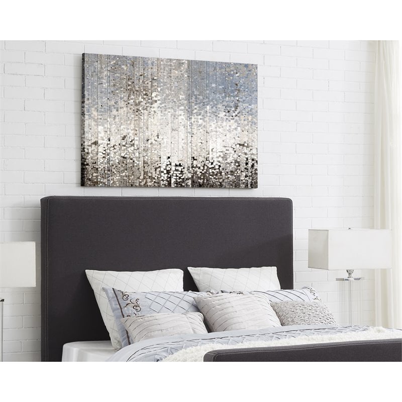 Alex Dark Grey Linen Headboard - Queen Size - Upholstered