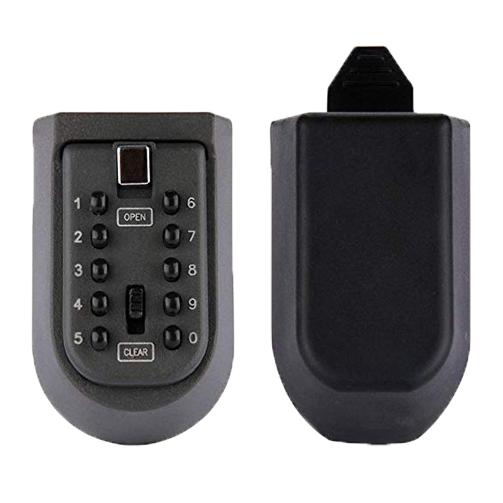 Clearance Equipment package under $20,Indoor & Outdoor Key Lock Box Wall Mounted Button Combination Key Storage Lock Box With Black Rubber Cover & Wall Fixings For 5 To 7 Keys 2PC