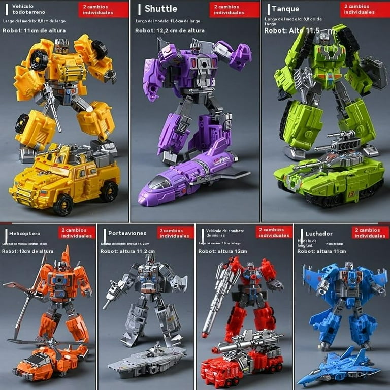 Transformer Robot 7-in-1 Tank Armored vehicle Warplane Shuttle
