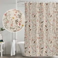 thumbnail image 5 of Flowers Birds Shower Curtain, Waterproof Shower Curtains for Bathroom, Country Retro Botanical Floral Branches Washable Fabric Bathtub Curtain Set Bath Decor with 12 Hooks 48"x72", 5 of 8