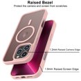thumbnail image 3 of Magnetic for iPhone 16 Pro Max Case with Tempered Glass Screen Protector, Compatible with MagSafe Military Grade Drop Protection Shockproof Phone Case Rugged Cover for iPhone 16 Pro Max - Pink, 3 of 9