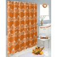 thumbnail image 5 of Thanksgiving Shower Curtain Set ，Waterproof Fabric Shower Curtains Fall Line Pumpkin Shower Curtains for Bathroom,Bathroom Decor 54x"78", 5 of 7
