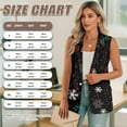thumbnail image 7 of Uorisanigo Christmas Snowflake Vests for Women Open Front Women's Sleeveless Vest Blazer Lightweight Blazer Vest Elegant Outerwear Size 4XL, 7 of 7