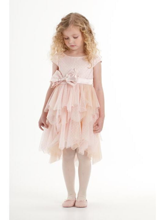 girls pink christmas dress
