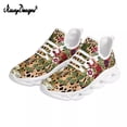 thumbnail image 1 of Noisydesigns - Zapatos de verano de malla transpirable para mujer, con estampado floral de leopardo, cómodos zapatos de plataforma , calzado deportivo para exteriores, 1 of 6
