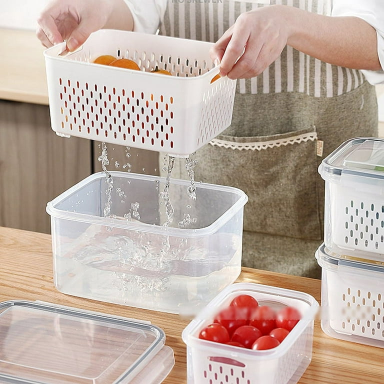 Fruit Vegetable Produce Storage Saver Containers With Lid