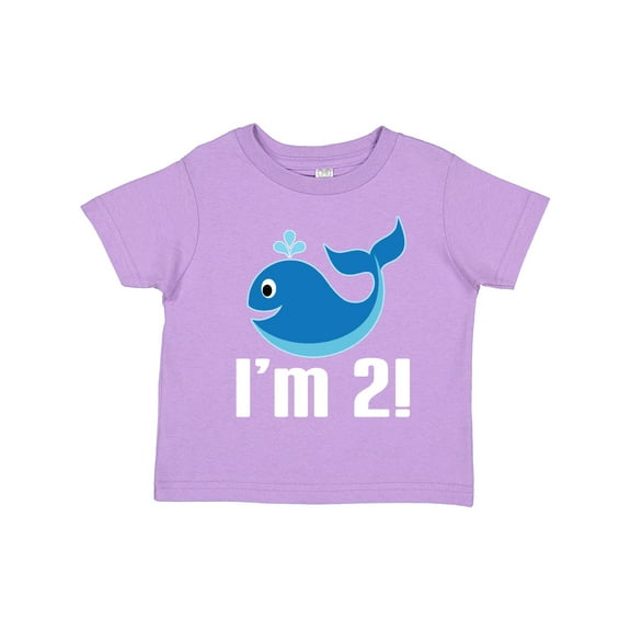 Inktastic 2nd Birthday Whale 2 Year Old Boy Boys Toddler T-Shirt