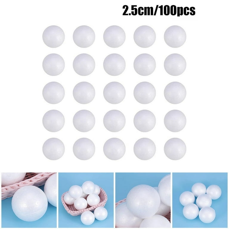 Pllieay 20 Pieces 5 Sizes White Foam Balls Polystyrene Craft Balls Art  Decoration Foam Balls for Art, Craft, Household, School Projects and Party