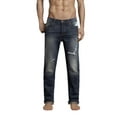 thumbnail image 3 of Hollister Mens Slim Straight Medium Wash Destroyed Jeans, 3 of 4