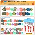 thumbnail image 2 of Intsinzi Juguetes Educativos de Cuentas de Madera para Enhebrar para niños pequeños 47 Piezas Animales de Ensartado Ocean Farm Preescolar Cuentas de Cordones Juguetes Montessori para niños de 3 4 5 6, 2 of 5