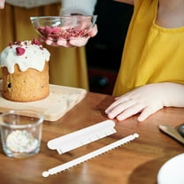 MLINS White Plastic Cake Arc Ruler for Baking Accurate Measurement Tool with Unique Arc Set