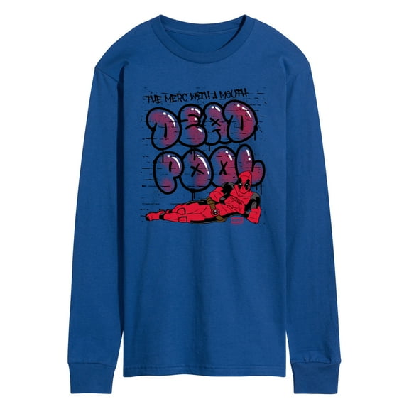 Marvel - Deadpool Street Graffiti - Men's Long Sleeve Graphic T-Shirt