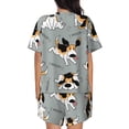 thumbnail image 3 of Lsque Funny Beagle Active Dog Women's Short-Sleeved Pajama Set - 2 Piece Soft and Lightweight Sleepwear Set-Large, 3 of 9