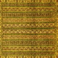 thumbnail image 1 of Ahgly Company Machine Washable Indoor Square Abstract Yellow Modern Area Rugs, 6' Square, 1 of 4