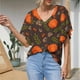 thumbnail image 2 of Camiseta de manga corta suelta con cuello en V y estampado informal a la moda de verano para mujer Fridja  zx3635, 2 of 5
