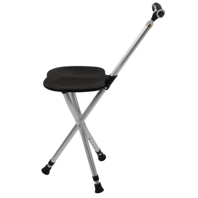 Crutch Chair,Cane Stool Foldable Prevent Walking Cane Stool Folding Crutch Stool Masterfully Created
