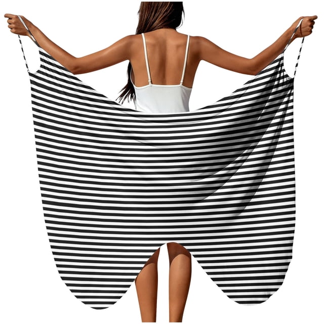 Sorties de Plage pour Femmes Sarong Sangle Réglable Drapé Transparent Fente Haute Côté Blanc Uni