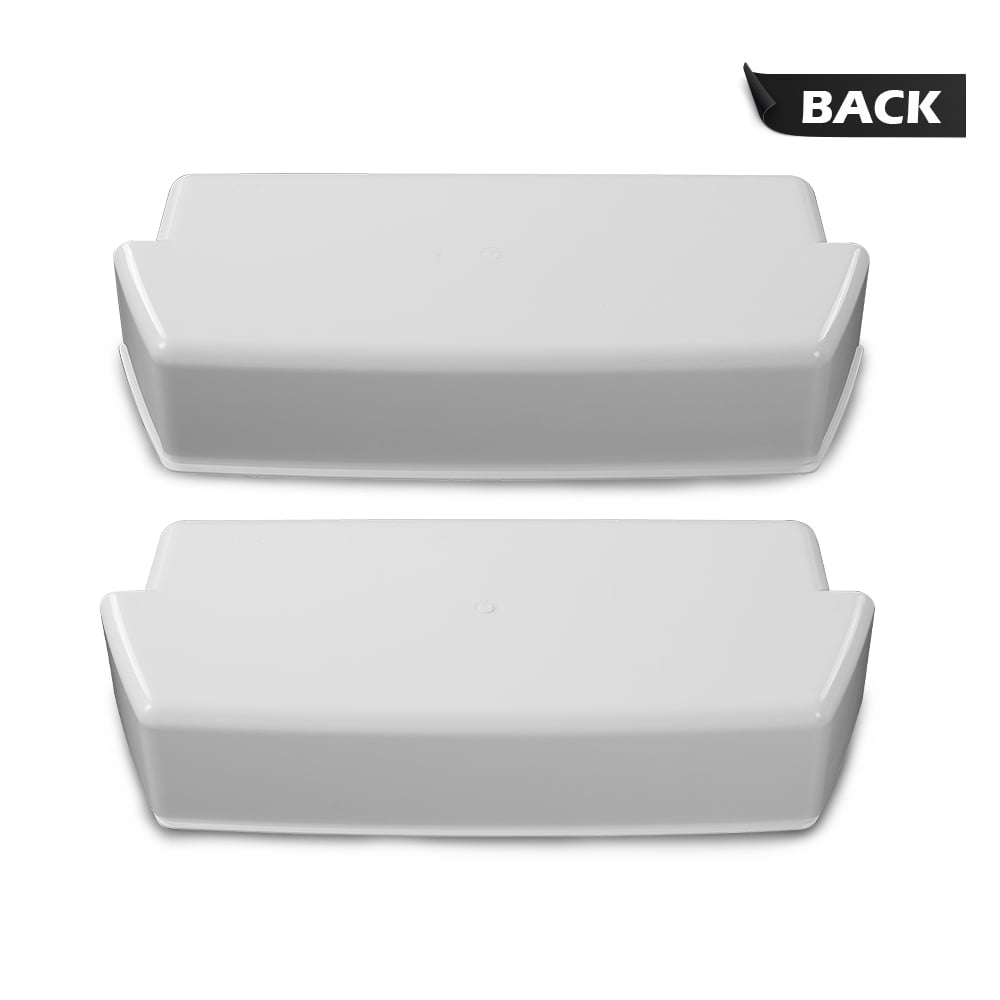 CROSSDESIGN 4 Packs White Shelf Bin Replacement Fit for Kenmore Whirlpool Refrigerator 218717