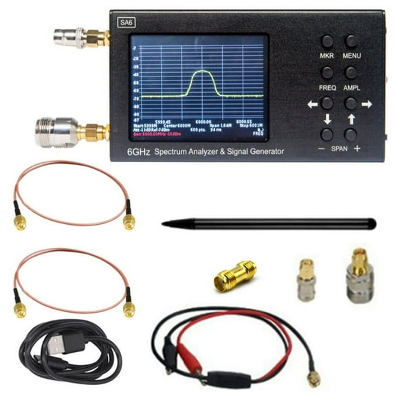 New SA6 Portable 6GHz Spectrum Analyzer & Signal Genertor TO, 2G, 3G, 4G, LTE, CDMA, DCS, GSM, GPRS,GLONASS,As Shown