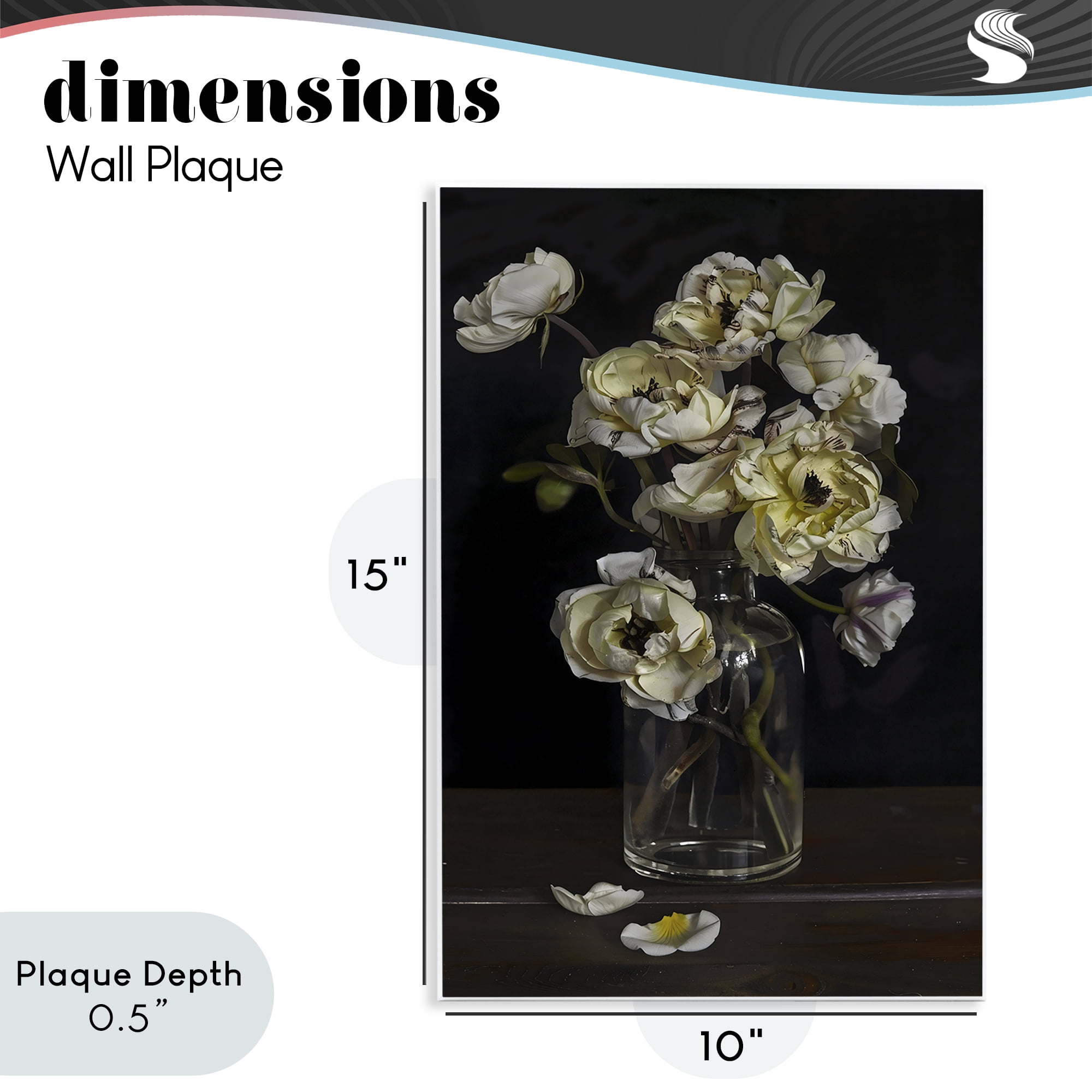 Stupell Industries Elegant Arrangement of Cream Blossoms Wall Plaque Art, design by Creative Studio