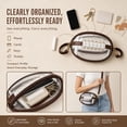 thumbnail image 5 of Clear Stadium Crossbody Bag, Adjustable Transparent Shoulder Bag, Visible Storage with Adjustable Strap, Event Carry Bag for Game Day, Concert, Indoor Display, Brown, 9.8 x 6.7 x 5.9 in, 1pc, 5 of 5