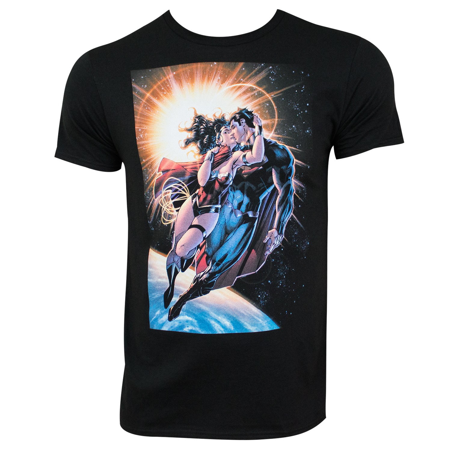 Superman and wonder woman t shirt Clearance