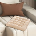 thumbnail image 4 of WZXPWT Plush Corduroy Floor Cushion, 16"x16" Thick Foam Tatami Mat Pillow - Multi-Purpose Tufted Seat Pad for Living Room/Office/Reading Nook with Washable Cover & Non-Slip Base(Beige), 4 of 8
