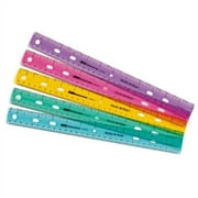 EAI Education 12" Ruler: Assorted Colors - Set of 10