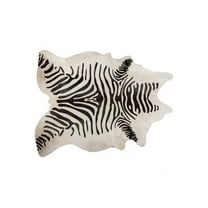 6 x 7 ft. Togo Cowhide Rug - Zebra Black on Off White