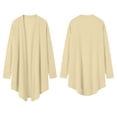 thumbnail image 4 of Oksale Womens Lightweight Long Cardigan Soft Cozy Long Sleeve Cotton Linen Cardigans Open Front Asymmetrical Hem Casual Jackets Casual Shirts Khaki XL, 4 of 9