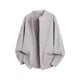 thumbnail image 5 of Ceisia Men's Oversize Stand-Collar Full-Button 3/4 Sleeve Shirt Multi-Solid Gift, 5 of 6