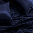 thumbnail image 6 of 3-Piece Reversible Silky Soft Queen Comforter Bedding Set, Luxurious Satin Comforters Full Size with 2 Satin Pillowcases, Lightweight Duvet for All Seasons, Navy, 6 of 8