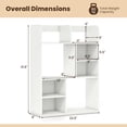 thumbnail image 3 of Gymax Desk Bookshelf Desktop Display Rack w/ 8 Open Cubes Countertop Storage Hutch, 3 of 10