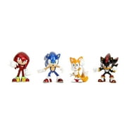 Jada Metalfigs Sonic the Hedgehog 4-Pack - Sonic, Tails, Knuckles, Shadow, 2.5” Die-Cast Figures - Wave 1, Ages 8+