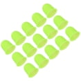 thumbnail image 1 of Protector de punta de dedo de silicona Uxcell, paquete de 15, cubiertas de dedales para contar en la oficina, costura, tamaño grande verde hierba, 1 of 5