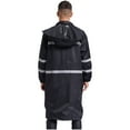 thumbnail image 2 of TiaoBug Men Raincoat Safety Work Rain Gear Waterproof Long Hooded Rain Jacket Coat Poncho Black 3XL/185, 2 of 7