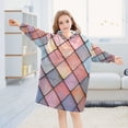 thumbnail image 5 of FORMRS Wearable Blanket Hoodie with Sleeves for Kids Cozy Flannel Sweatshirt, Pink Shimmering Pattern, 5 of 7