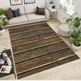 thumbnail image 2 of Barn Door Mat 4x6ft Distressed Wood Plank Texture Large Rugs, Vintage Barn Wood Background Washable Carpet for Living Room Bedroom Kitchen Entryway Floor Mat, 2 of 7