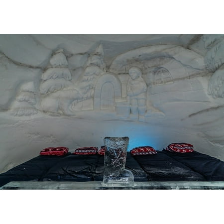 LAMINATED POSTER Hotel Room Snowhotel Kirkenes Norway Ice Sculptures Poster Print 24 x
