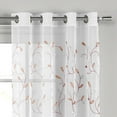thumbnail image 5 of Grommet Curtain Panel, Embroidered Sheer Extra-Wide, Pink 54" x 63", 5 of 9