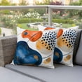 thumbnail image 3 of 2 Pack Outdoor Waterproof Throw Pillow Covers,Boho Terracotta Aesthetic Decorative Square Pillow Case Patio Pillowcases for Chair Couch Sofa 16x16in, 3 of 9