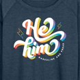 thumbnail image 3 of Instant Message - He Him Pronouns - Women's Lightweight French Terry Long Sleeve Shirt, 3 of 6