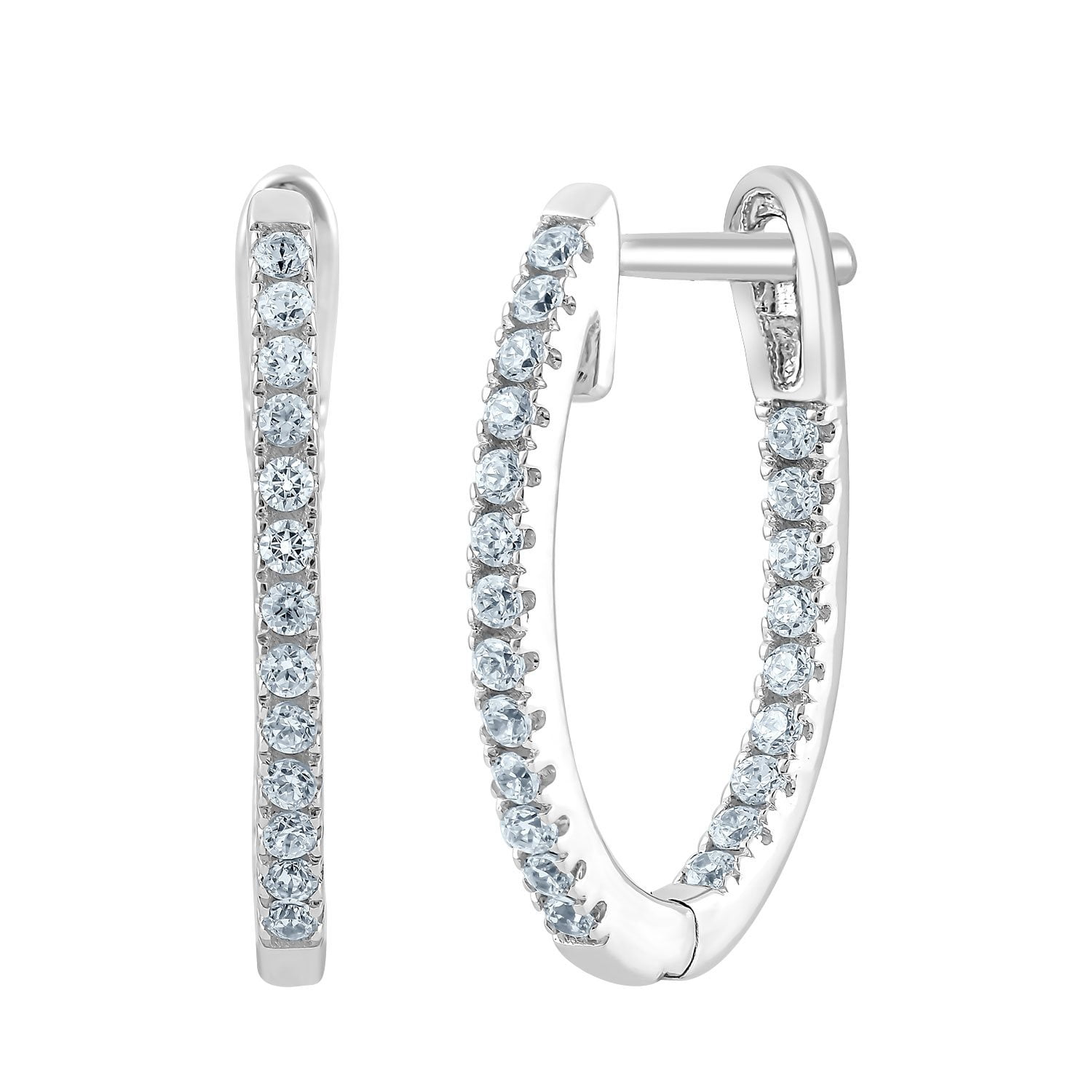 みや♡14kgf 0.23 CT. T.W. Diamond Hoop Earrings in 14K Gold - Samsclub.com