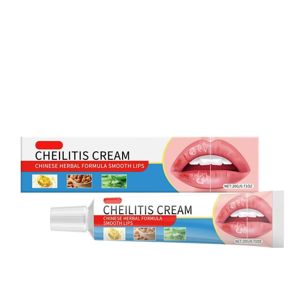Lip Cream for Cheilitis, Cheilitis Lip Treatment Cream, Hydrating Lip Cream, Moisturizing Lip Repair, Nourishing Lip Care, Soothes and Protects Dry & Cracked Lips, 20g